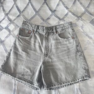 Zara Light Gray Denim Shorts